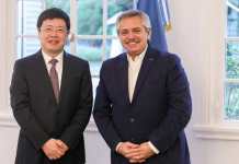 Fernández recibió a Zou Xiaolial, el embajador chino en Argentina