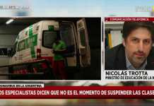 Trotta: "Si los especialistas nos dicen que suspendamos las clases, lo haremos"