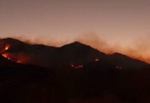 Combaten un incendio forestal en las sierras centrales de San Luis