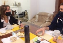 La presidenta de la Corte de Justicia vistió a De Sanctis para interiorizarse sobre su salud