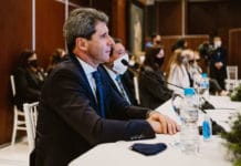 En una ceremonia a distancia, el Gobernador Uñac presidió la Promesa a la Bandera