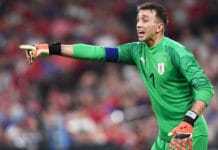 Muslera se rompió los ligamentos, la tibia y el peroné