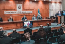 Junto a la Ministra Frederic, el Gobernador Uñac presentó el Instituto de Capacitación en Seguridad Pública