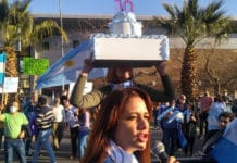 Gran adhesión del banderazo en San Juan