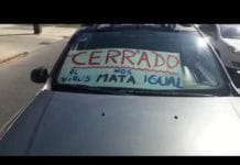 Comerciantes y empresarios de San Juan hicieron un bocinazo para solicitar apertura de la actividad