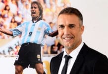 Batistuta le hizo un gol de media cancha al Presidente Fernández