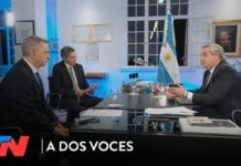 Intenso mano a mano del Presidente Fernández en TN