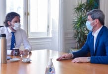 El Gobernador Uñac se reunió con Cafiero y analizaron la reapertura en San Juan
