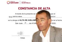 El Intendente Fabián Martín superó el coronavirus