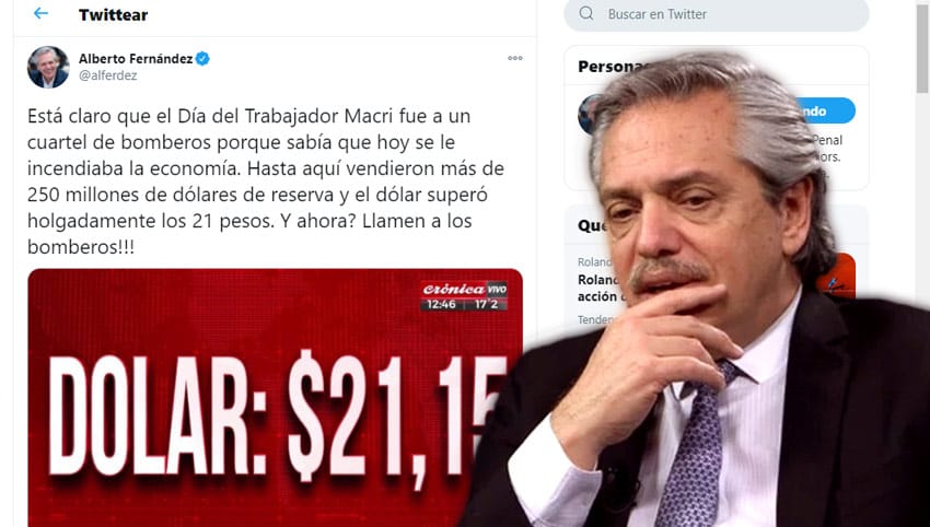 El día que Alberto Fernández se burló de Macri por el precio del dólar