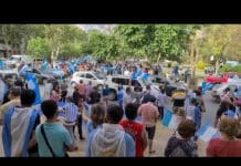 En San Juan también hubo banderazo y bocinazo