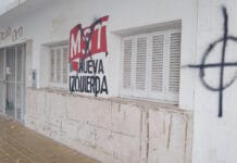 Feroz ataque al local del MST en San Juan