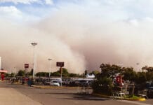 Brutal viento sur azotó a San Juan