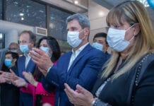 San Juan: El Gobernador Uñac y la directora de PAMI inauguraron obras en una clínica privada