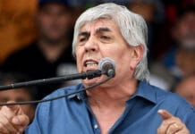 Hugo Moyano reapareció y sostuvo que el paro "fue contundente"