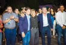 El Gobernador Orrego participó en la inauguración de pavimentación en un barrio de Santa Lucía