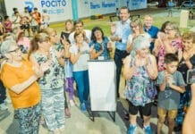Remodelaron plaza y cambiaron luminarias en una zona histórica de Pocito