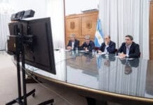 Francos y Caputo se reunieron vía Zoom con gobernadores en busca de apoyo al "plan colchón"