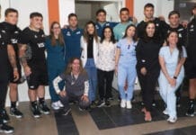 Los Pumas visitaron el área de Pediatría del Hospital Rawson