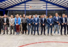 Orrego inauguró obras de modernización en la cancha de hockey del Camping Centro Comercial de Santa Lucía
