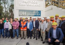 Orrego encabezó reapertura de las compuertas del Dique San Emiliano
