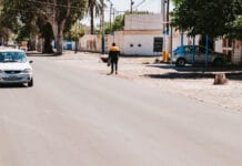 Finalizó la repavimentación de una importante calle de Rawson