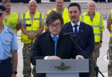 Milei en la presentación de aviones F-16 en Córdoba: "Son los nuevos custodios"