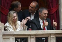 Karina Milei, Adorni y Santilli celebraron la aprobación de la Reforma Laboral en Diputados