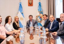 El Gobernador Orrego recibió a directivos de Hualilán