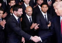 Messi ingresó a la Casa Blanca junto a Trump