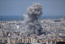 Israel bombardeó el centro de Beirut por segunda vez