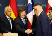 Milei participó de la cumbre Escudo de las Américas y ratificó su alianza con Trump