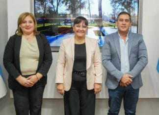 La intendente de Chimbas firmó un convenio con sus pares de Angaco y San Martín