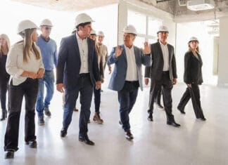 Calingasta: Orrego recorrió la obra del nuevo Hospital Aldo Cantoni que lleva un 87% de avance