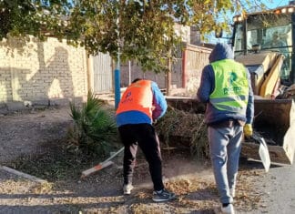 Municipio de Pocito desplegó intenso operativo tras el fuerte viento