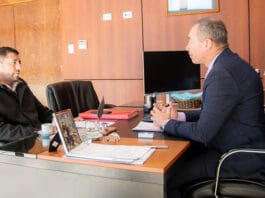 Fabián Martín recibió a Francisco Flores y aseguró que "los límites de San Juan no están en discusión"