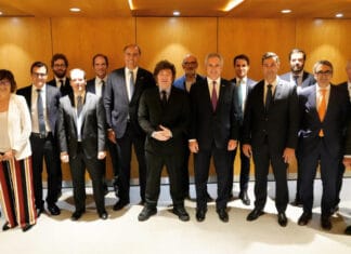 Milei se reunió en Madrid con importantes empresarios e inversores españoles