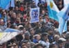 La militancia peronista realizó un banderazo en Parque Lezama para exigir la liberación de Cristina