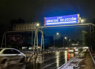 San Juan bancó a la Selección Argentina y le agradeció en todos los carteles de avenida Circunvalación
