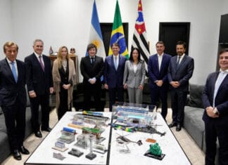 Milei se reunió con Flávio Bolsonaro en Brasil: "Vinimos a acompañar la ola azul"