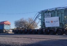 Trasladaron el nuevo transformador que permitirá duplicar la energía de alta tensión en San Juan