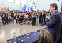 Orrego inauguró ampliación de una escuela en Difunta Correa que brinda más espacios y herramientas para los estudiantes