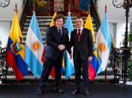 Milei se reunió con Noboa en Ecuador para firmar una serie de acuerdos bilaterales