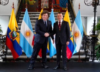 Milei se reunió con Noboa en Ecuador para firmar una serie de acuerdos bilaterales