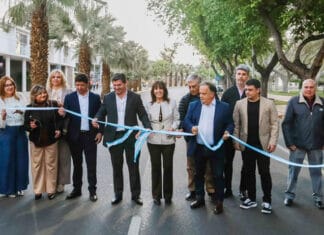 Orrego junto a Susana Laciar dejaron inaugurada la repavimentación de avenida Libertador