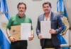 Orrego firmó un compromiso con la ONG de Gastón Pauls para luchar contra consumos problemáticos en San Juan