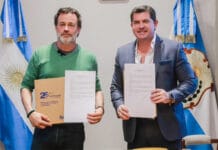 Orrego firmó un compromiso con la ONG de Gastón Pauls para luchar contra consumos problemáticos en San Juan