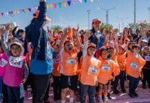 En la semana de la Educación Inicial una maratón le puso color al Parque de Chimbas