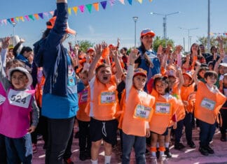 En la semana de la Educación Inicial una maratón le puso color al Parque de Chimbas