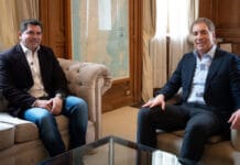 Santilli se reunió con el Gobernador Orrego en Casa Rosada
